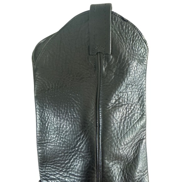 Tony Lama Womens Black Leather Western Cowboy Riding Boots Style 1017 Size 7M - Picture 3 of 10